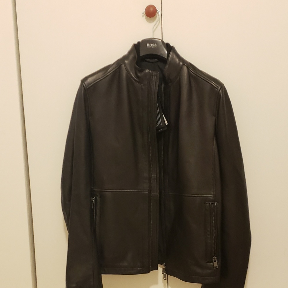DASHING 100%LAMB LEATHER HUGO BOSS MEN JACKET